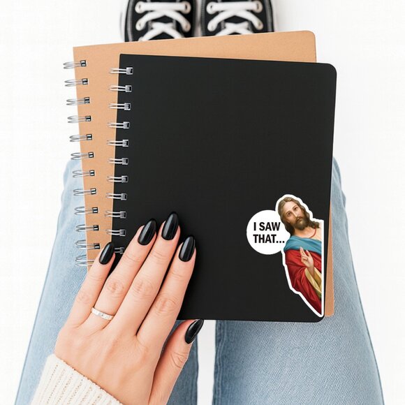 Christian Jesus Christmas Sticker For Laptops iPhone notebook suitcase - Picture 4 of 6